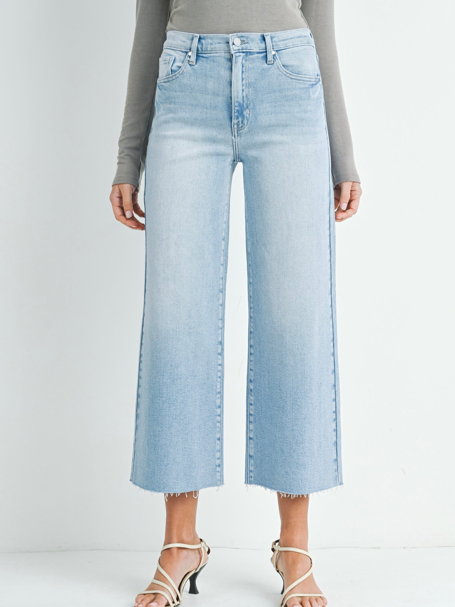 Just Black Denim : Scissor Cut Wide Leg