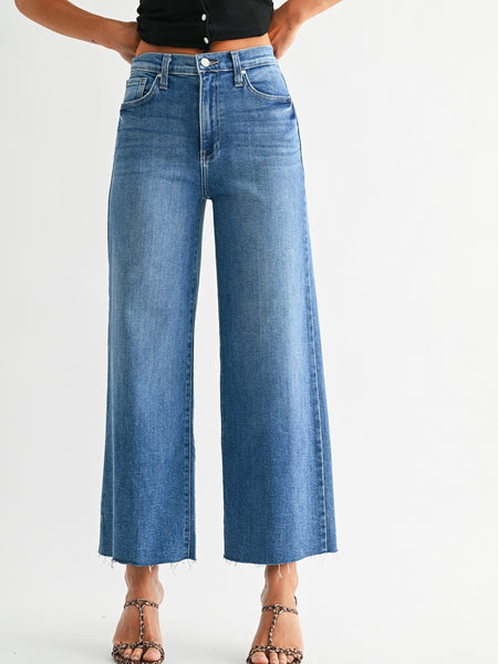 Just Black Denim : Scissor Cut Wide Leg