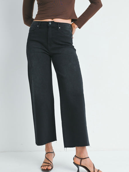 Just Black Denim : Scissor Cut Wide Leg