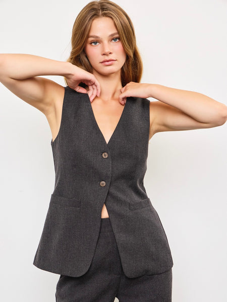 Button Front Vest