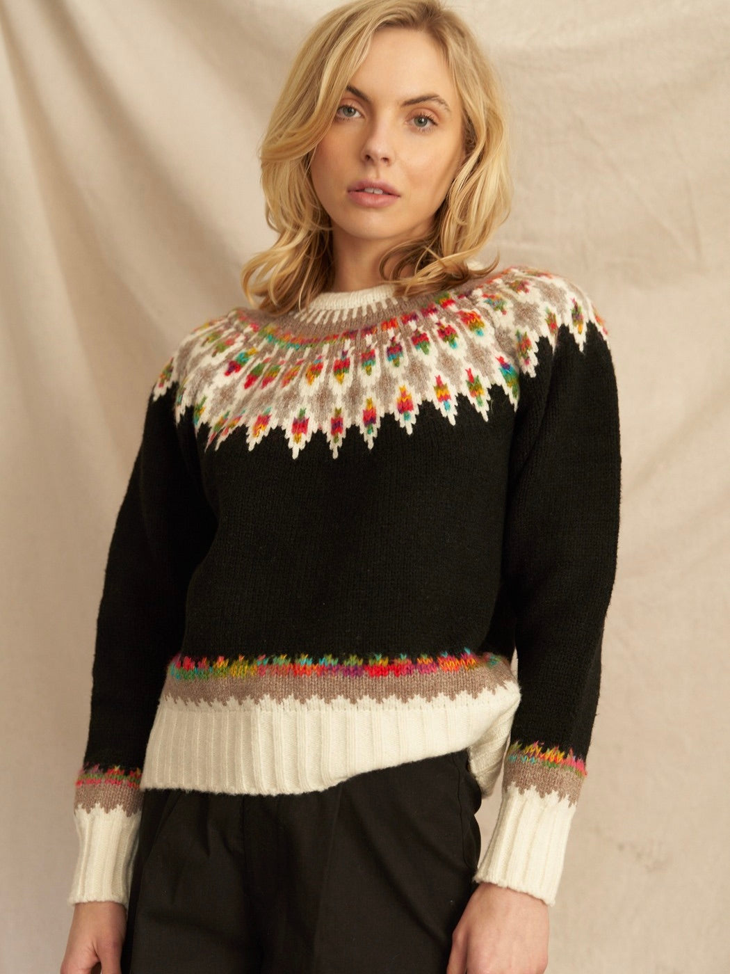 Fern & Feather Pattern Sweater