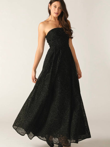 Laney Strapless Textured Maxi Dress