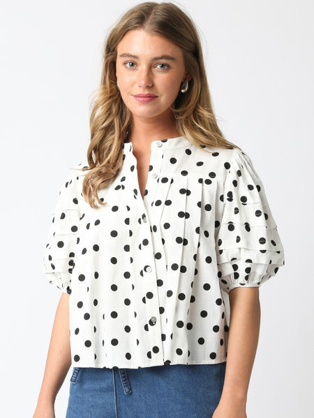 Brynlee Polka Dot Top