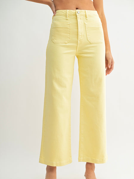 Just Black Denim : Summer Patch Pocket Wide Leg