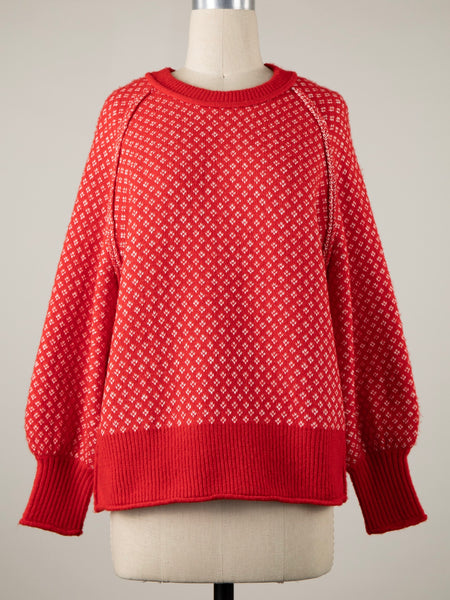 Geo Diamond Pattern Sweater