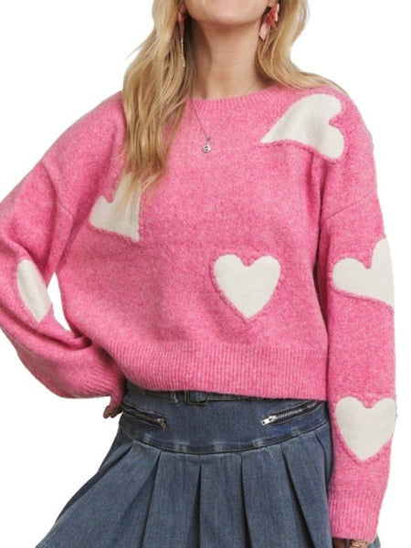 Heart Shape Long Sleeve Sweater