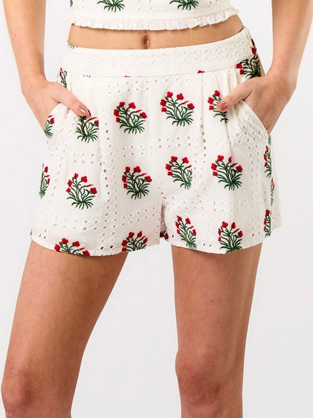 Mary Ellen Embroidered Shorts
