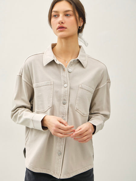 Ultra Soft Denim Look Shacket