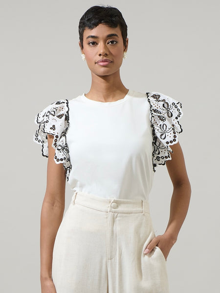 Keny Ruffle Knit Top