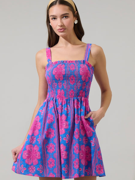 Bethel Smocked Mini Dress