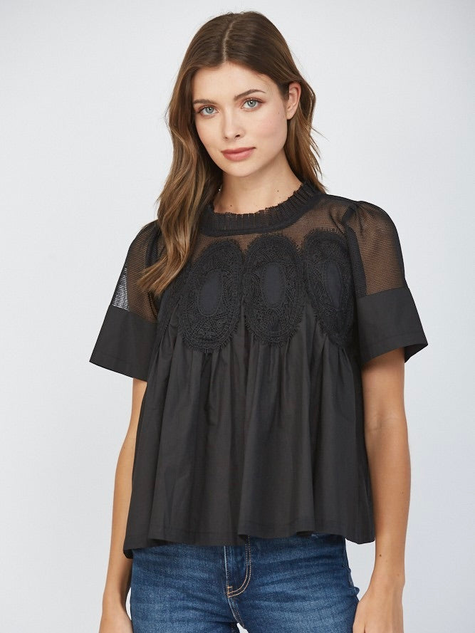 Sasha Lace Detail Top