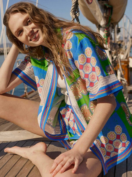 Boho Button Down Top