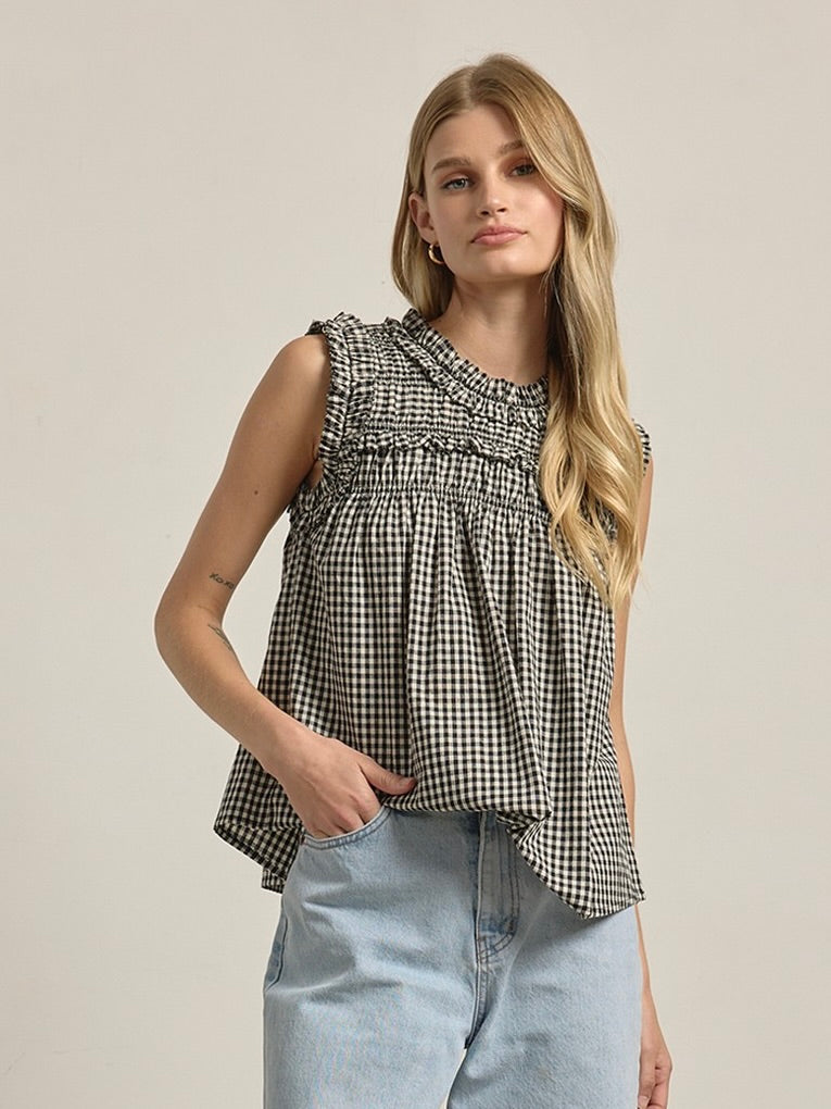 Gigi Gingham Ruffle Blouse