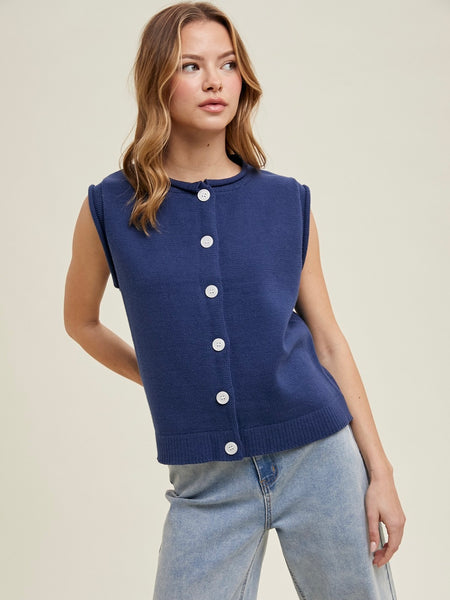 Bethany Button Vest