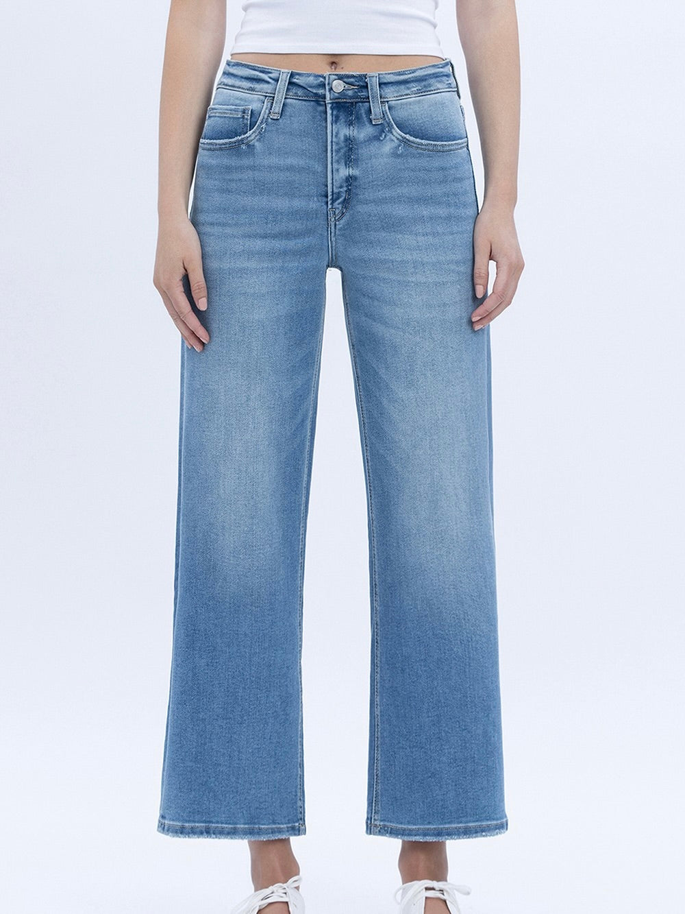 Lovervet : High Rise Crop Wide Leg