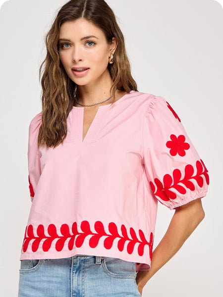 Emme Embroidered Top