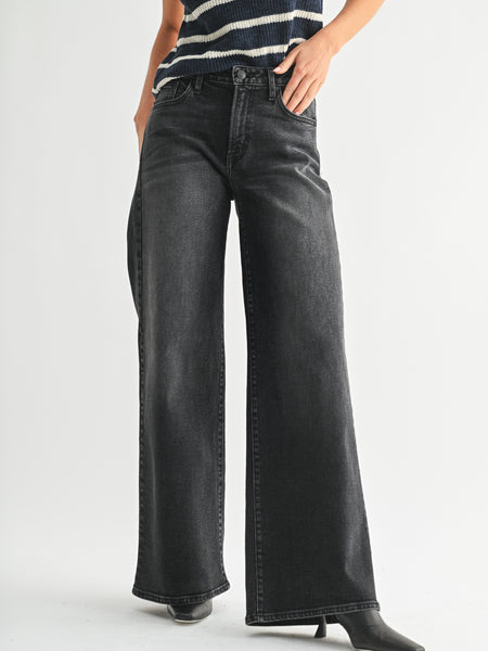 Just Black Denim : Ultra Wide Jean