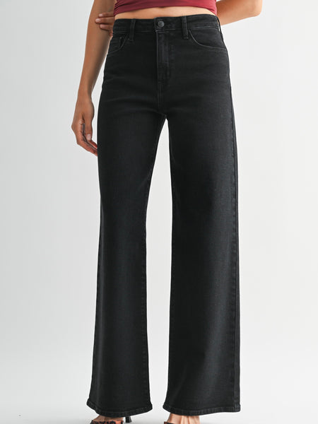 Just Black Denim Stretchy Wide Leg