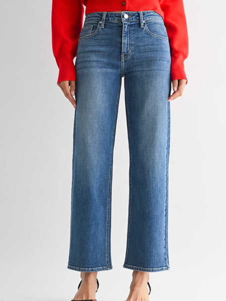 Just Black Denim : Mid Rise Slim Wide Leg