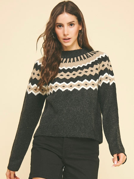 Vintage Geo Pattern Sweater