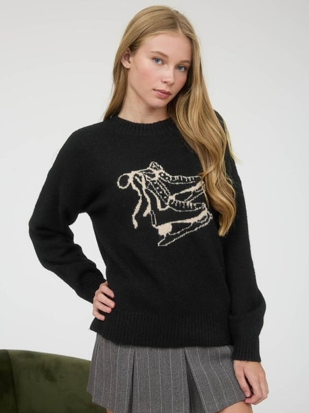 Ice Skate Jacquard Sweater