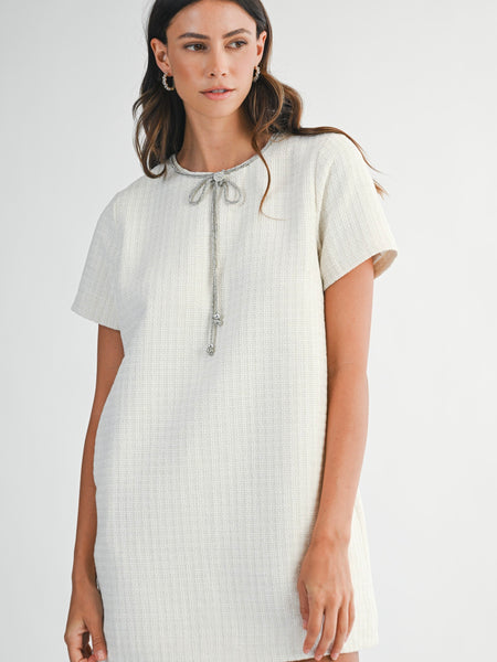 Tweed Shift Mini Dress