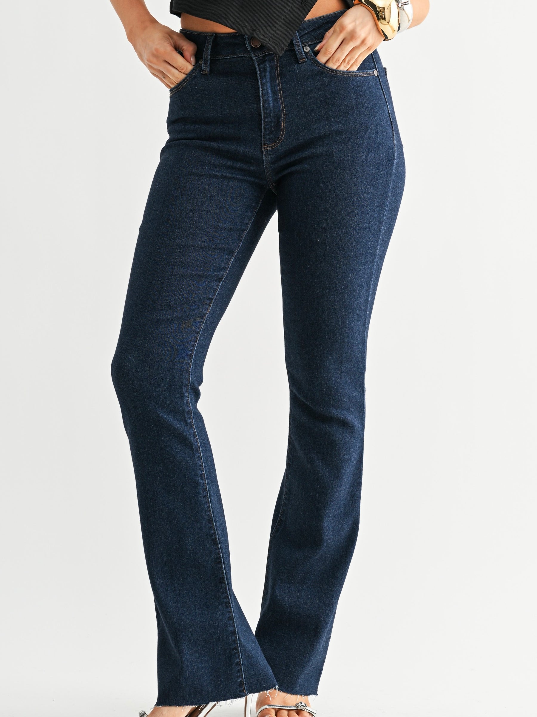 Just Black Denim : Slim Bootcut with Scissor Cut