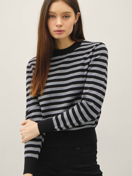 Classic Stripe Cropped Sweater
