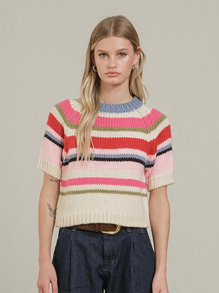 Chunky Knit Short Sleeve Sweater