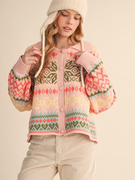 Fair Isle Sweater Cardigan