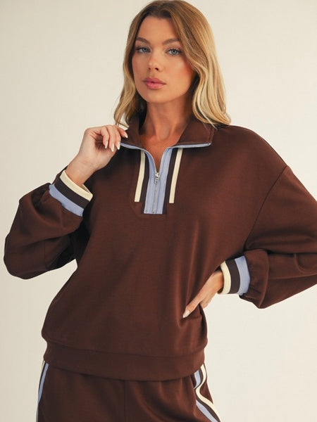 Angela Zip Up Sweatshirt