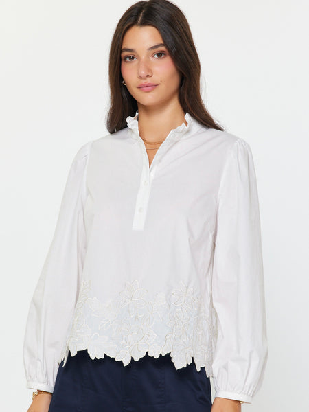 Embroidered Long Sleeve Top