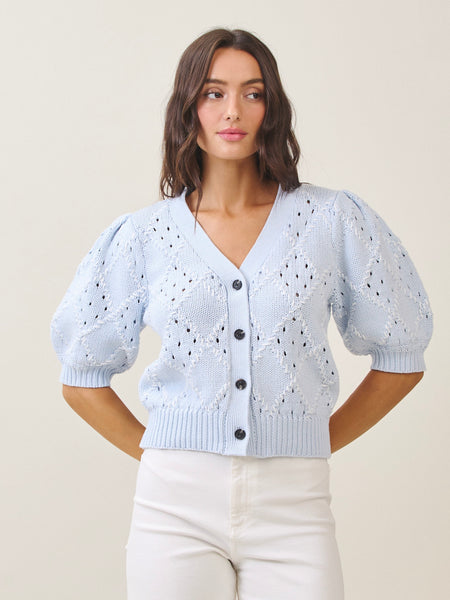 Whipstitch Diamond Cardi