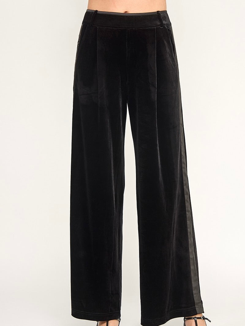 Velvet Tailored Wide Leg Trouser