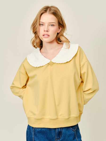 Removable Peter Pan Collar Sweatshirt