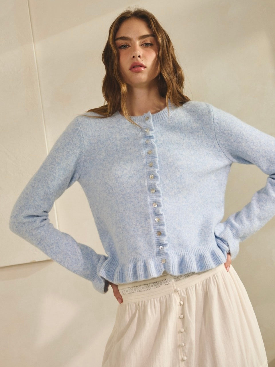 Ruffle Wave Cardigan