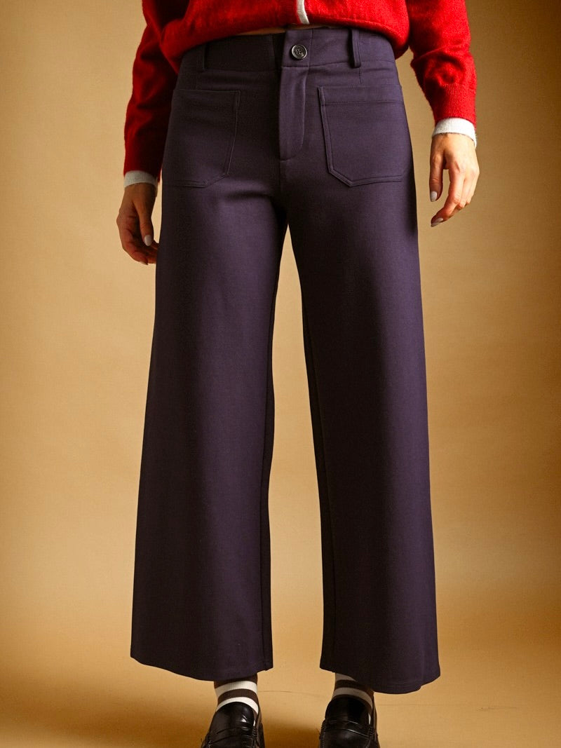 Ponte Fabric Crop Pants