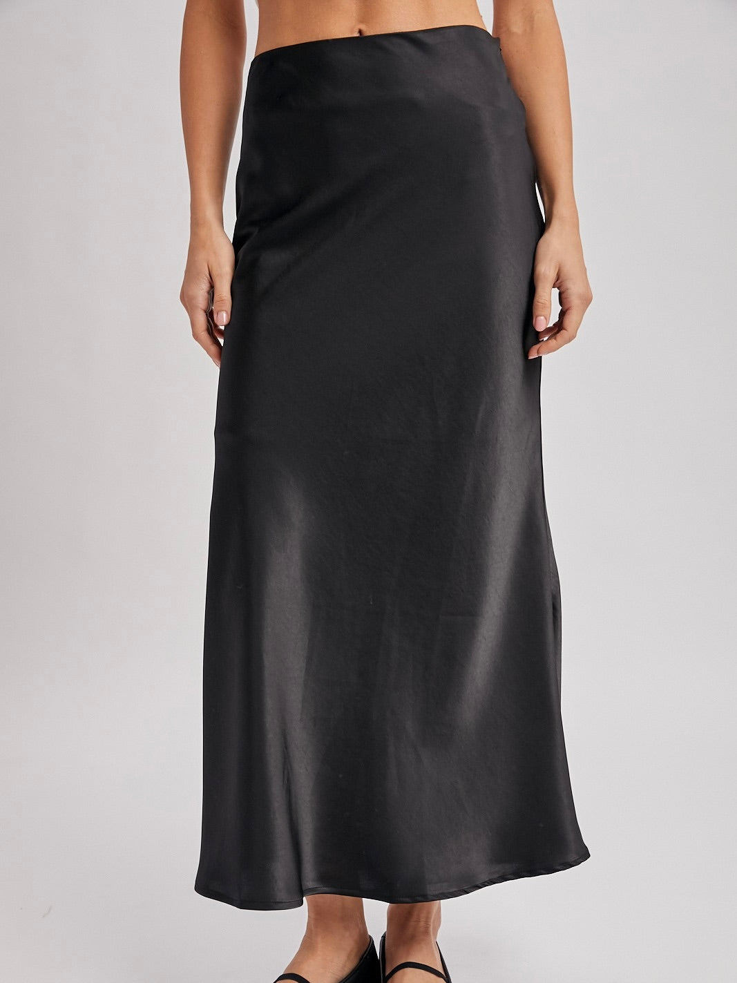 Satin Midi Skirt