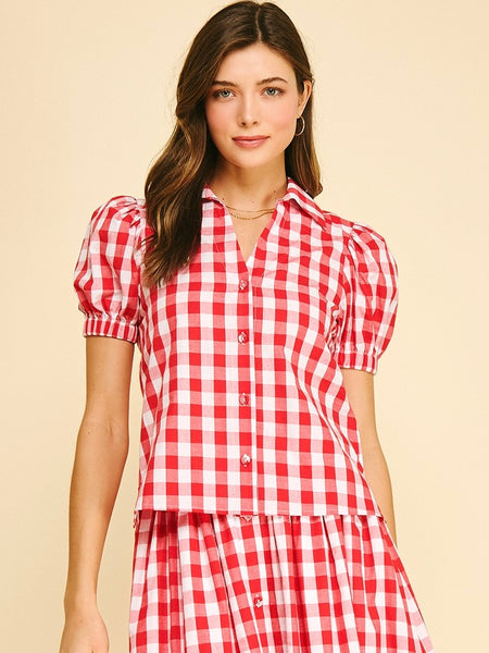 Gingham Button Down Shirt