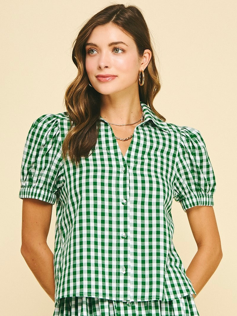 Gingham Button Down Shirt