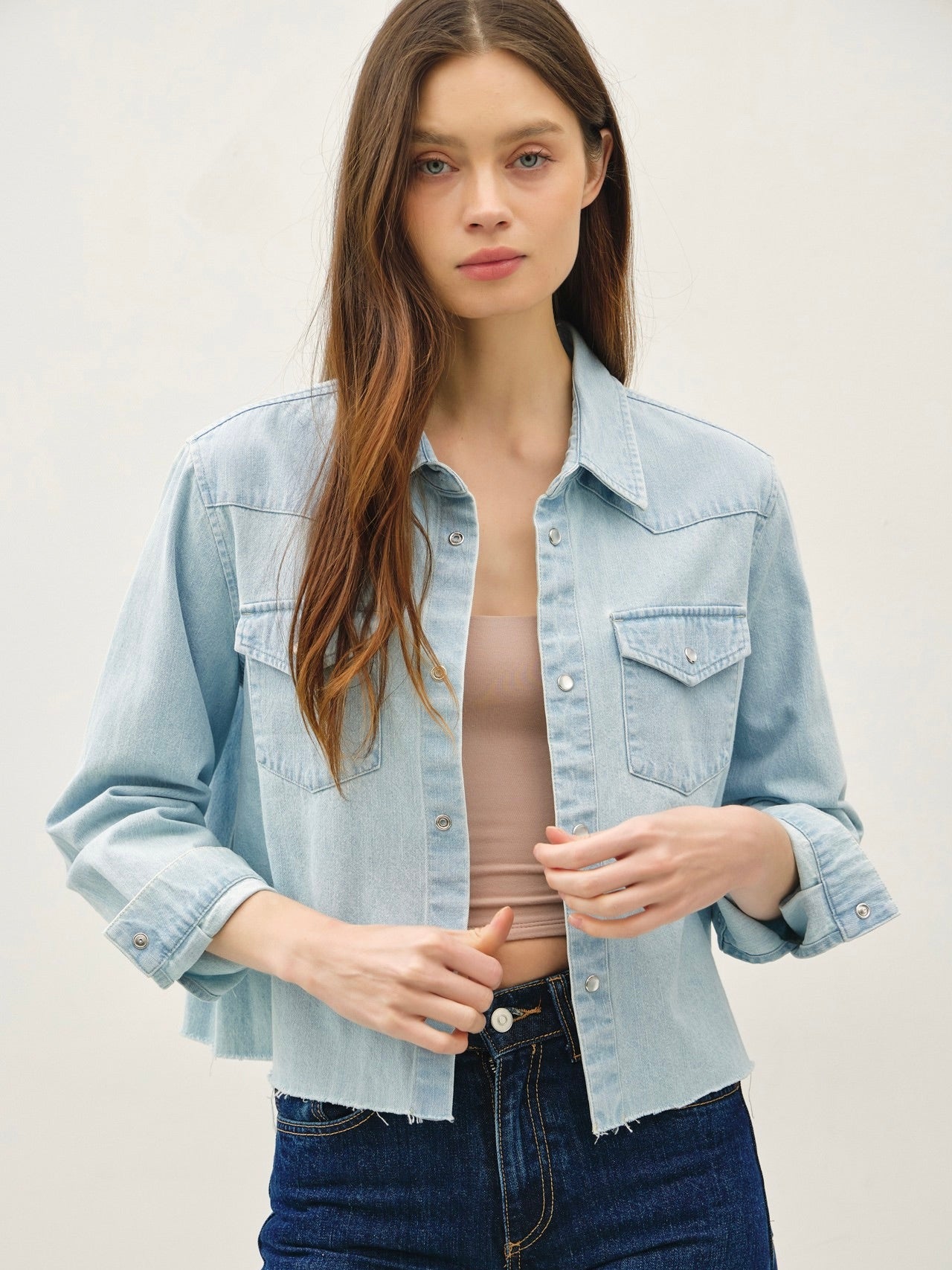 Crop Western Shacket