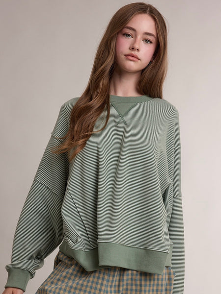 Striped Varsity Sweatshirt