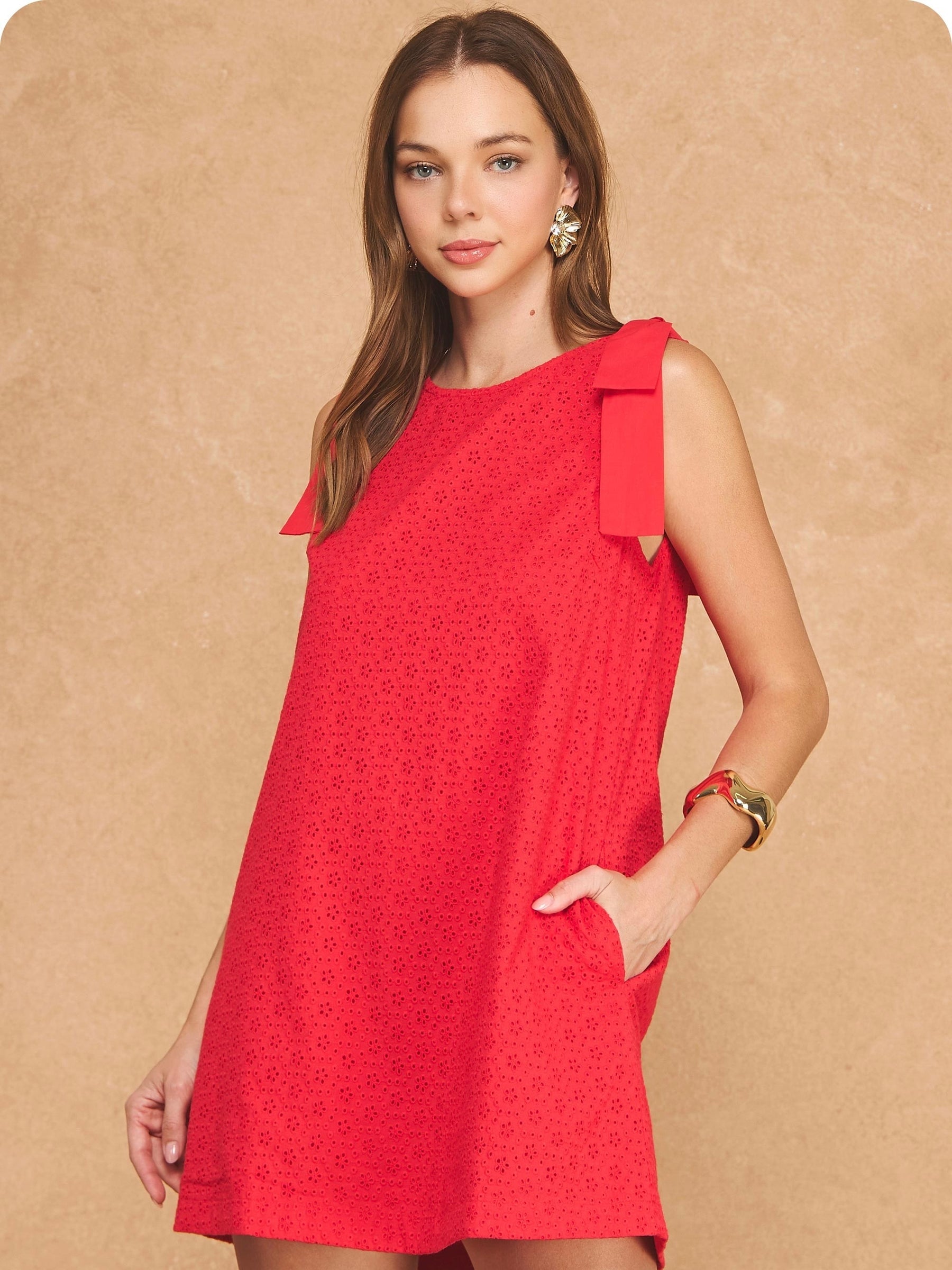 Bow Shoulder Dress