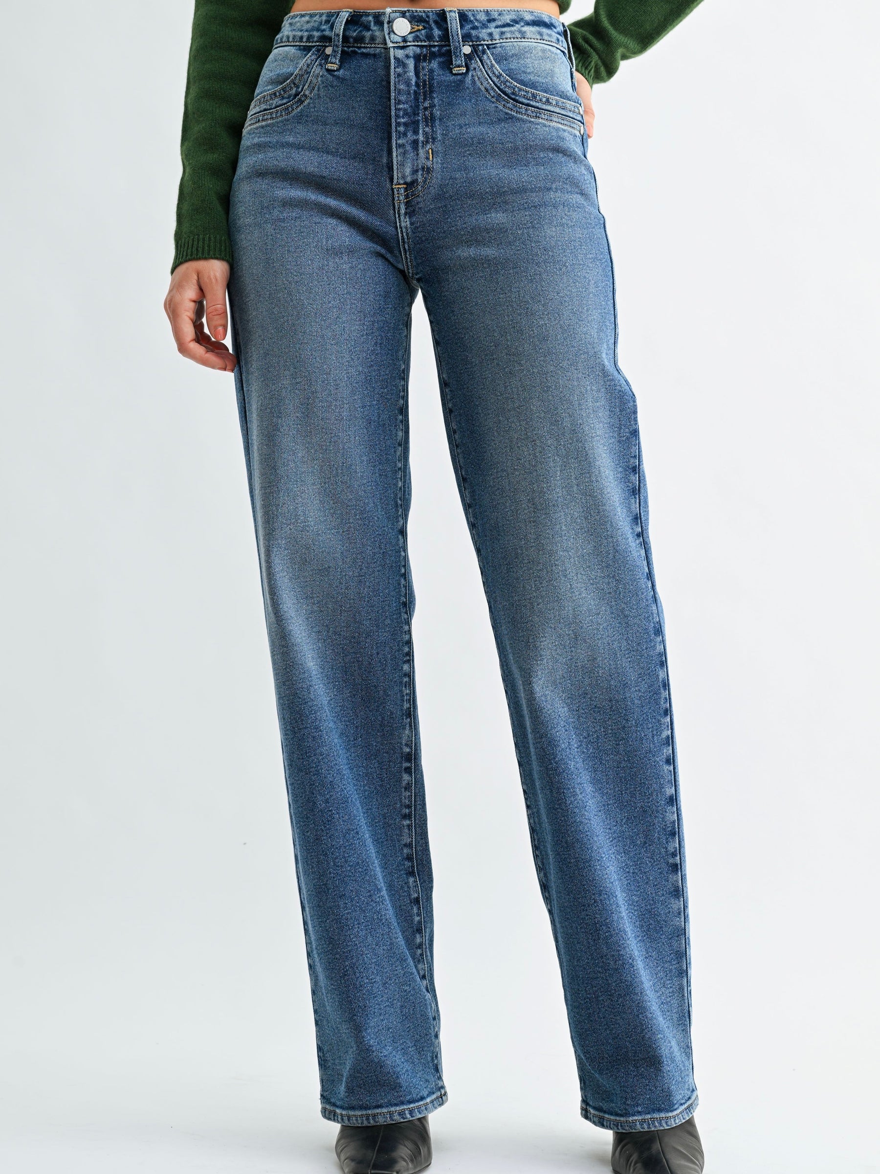 Just Black Denim Double Pocket Wide Leg