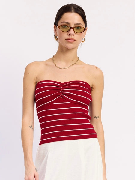 Striped Rib Tube Top