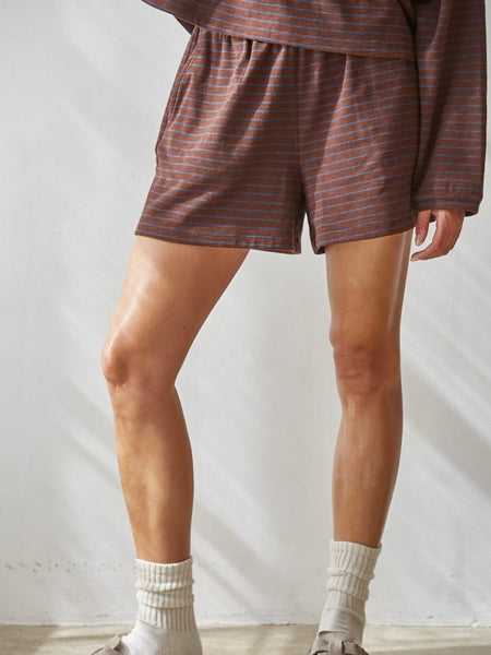 Stripe Knit Lounge Shorts