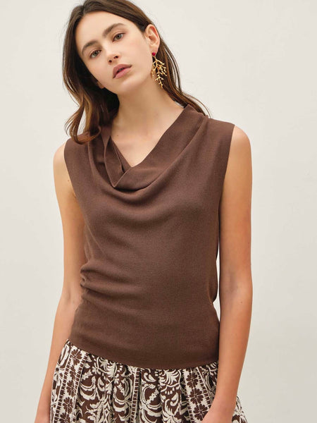 Cowl Neck Knit Top