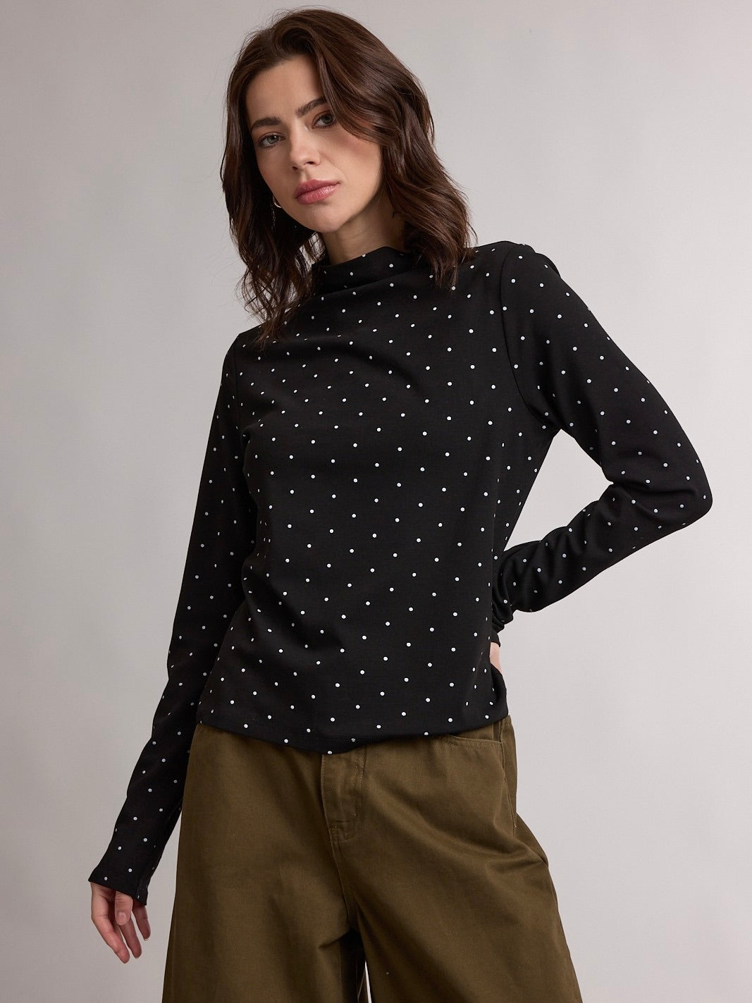 Polka Dot Long Sleeve Top