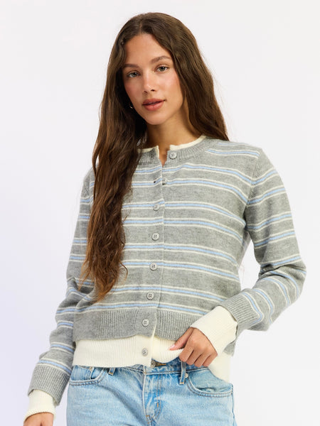 Two Layer Button Down Cardigan