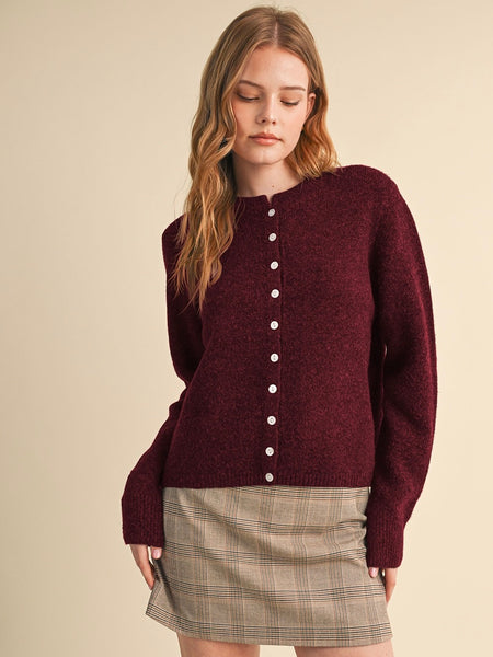 Marled Knit Cardigan